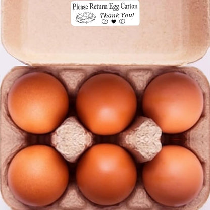 Please Return Egg Carton Labels Tags,1 x 2.65 Inch Self Adhesive Farm Fresh Eggs Carton Stickers for Packaging Box Container Carton Farm Supplies (480 pcs)