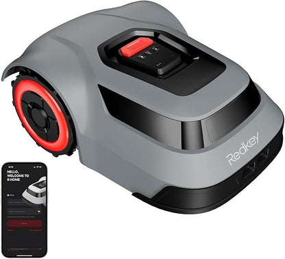 Redkey MGC500 Robot Lawn Mower with 390ft Boundary Wires for 0.12 Acre (1/8 Acre), 45% Slope, 70Mins Runtime, Auto Recharge, Automatic Robotic Lawn Mower w/Precise Location & Breakpoint Detection