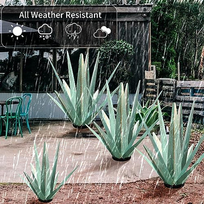 24" Metal Agave Plant Outdoor Decor