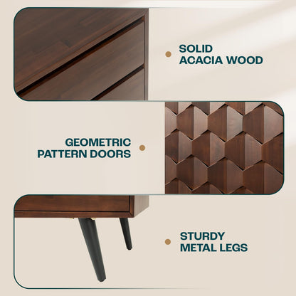 Sideboard Georgina Solid Wood 2 Doors & 3 Drawers