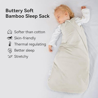 Rayon Made from Bamboo Sleep Sack 18-24 Months 1.0 Tog Ultra Soft Baby Wearable Blanket Toddler Sleep Sack 2t for Babies Unisex Girl Boy 2-Way Zipper Baby Sleeping Bag Breathable XL