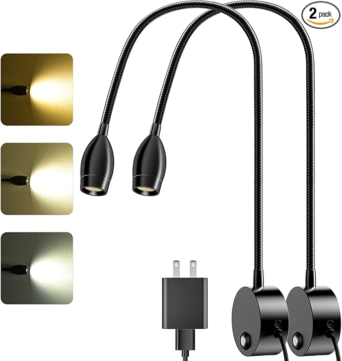 ERAY LED Wall Mounted Reading Light, Bedside Reading Lights