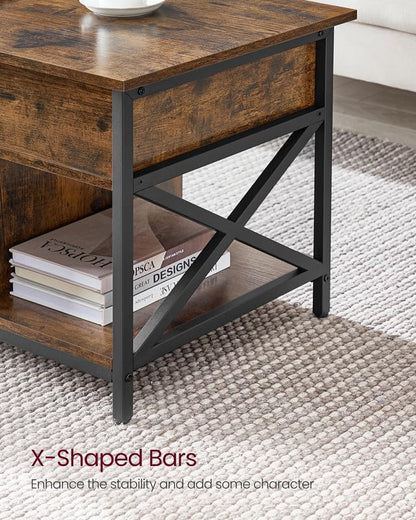 Lift Top Coffee Table with Storage Shelf