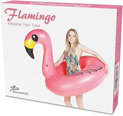 Jasonwell Giant Inflatable Flamingo Pool Floats Party Float Tube with Fast Valves Summer Beach Swimming Pool Lounge Raft Decorations Toys for Adults & Kids