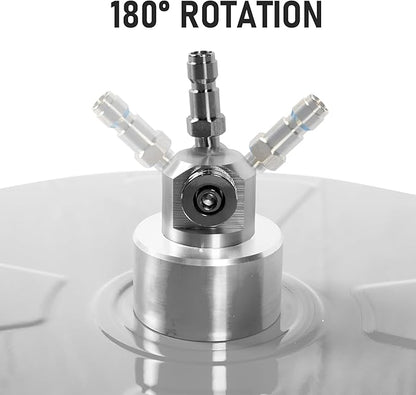17" Pressure Washer Surface Cleaner with 4 Wheels, Stainless Steel Power Washer Surface Cleaner for Driveways Sidewalks Patios, 1/4" Quick Connector, 2 Extension Wand, 4000 PSI