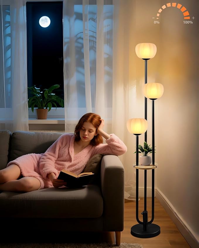 Black Floor Lamp Dimmable Modern Floor Lamps