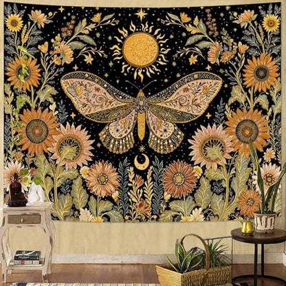 Celestial Moth Tapestry