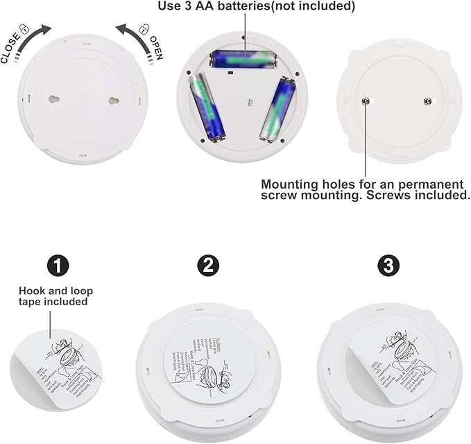 BIGLIGHT Spotlight Battery Operated, LED Puck Light, Dimmable Uplight