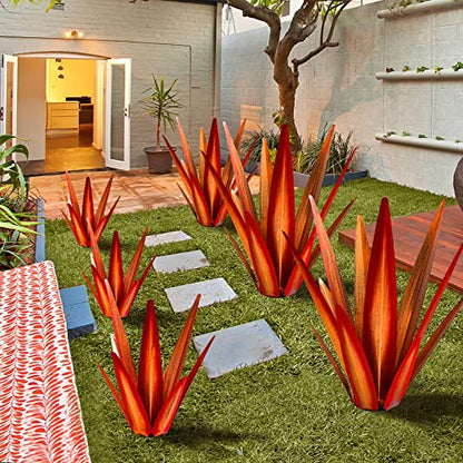 24" Metal Agave Plant Outdoor Decor