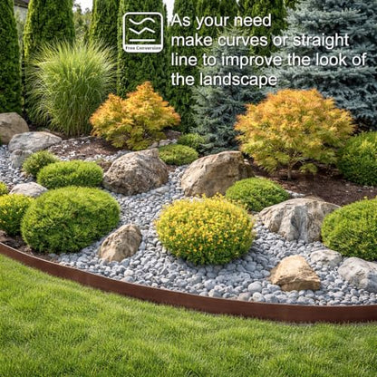 Landscape Edging 4 Inch Tall 100FT with 110Pcs Metal Spikes