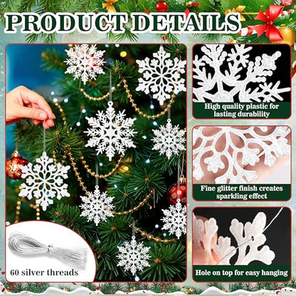 60pcs Snowflakes (60 Count)