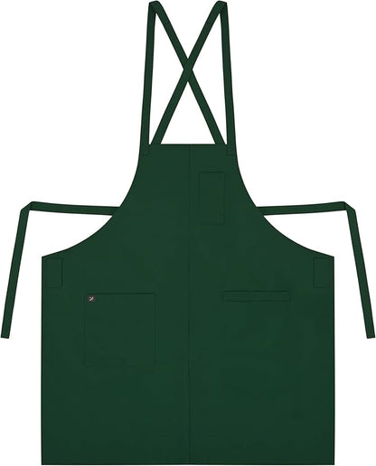 Chef Bib Aprons for Women and Men (Standard Dry Guard AA2095 & AA2095X) - Neck Strap Apron with Pockets 33"