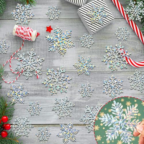 Christmas Snowflakes Ornaments Decorations for Winter Holiday (60 Count)