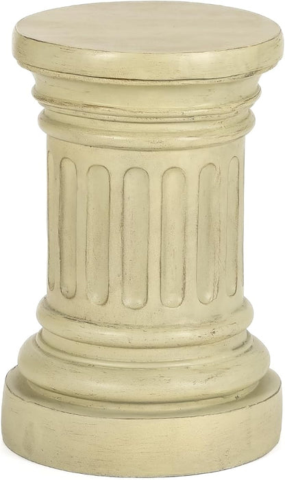 18-inch Tall Garden Pedestal Stand for Indoor & Outdoor Use – Heavy Duty Magnesium Oxide Plant Stand, Weatherproof Outdoor Pedestal for Sculpture, Flower Pots, or Decorative Column for Statues