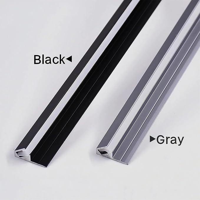 JARBIH 5Pack Surface Mounted LED Linear Aluminum Profile, 45 Degree Led Bars