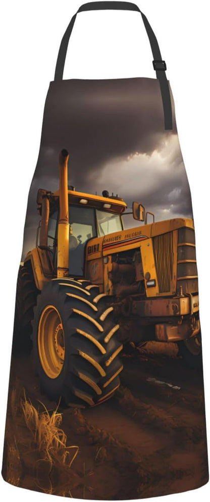 Tyrannosaurus rex Heavy Duty Waterproof Apron with Pockets for AdultsResistant Grilling, Gardening, Painting