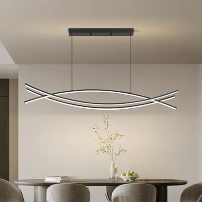 Pendant Light, Linear Pendant Light LED Dimmable Hanging Light Fixture