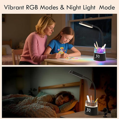 WILIT LED Kids Desk Lamp, Dimmable Study Lamp