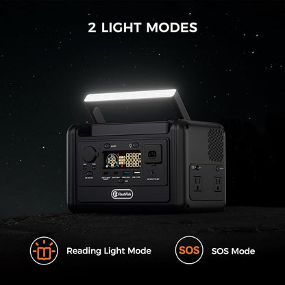 Flashfish T300pro 300W Portable Power Station 230Wh LiFeP04 Battery, 600w Surge, Pure Sine Wave AC Outlets, 100W USB-C PD, 1.2H Fast Recharge, Solar Generator for Camping, Rv, Outdoor &Emergency Use