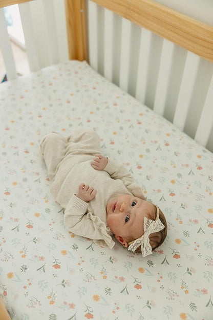 Premium Fitted Knit Crib Sheet/Toddler Sheet Mabel by Copper Pearl, CP-CRSH-0126-NSZ