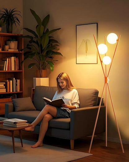 Lightdot Globe Standing Lamps Stepless Dimmable Tripod Floor Lamp