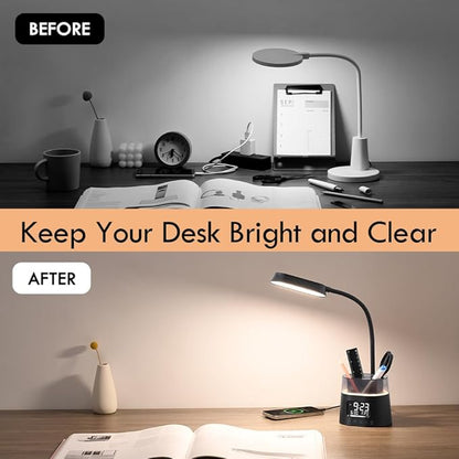 WILIT LED Kids Desk Lamp, Dimmable Study Lamp