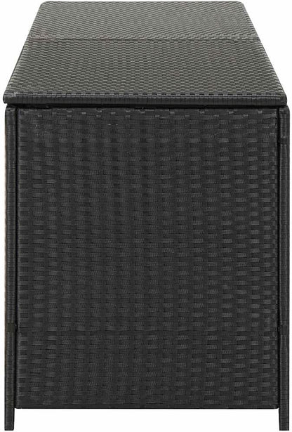 vidaXL Patio Storage Chest, Deck Box with Lid, Patio Cabinet, Storage Chest for Outdoor Cushions Throw Pillows Garden Tools Pool Supplies, Black