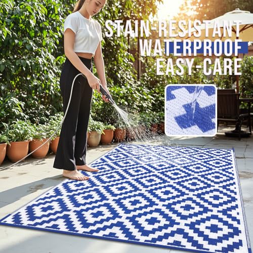 Outdoor Rug 9x18 ft Waterproof Reversible Mat (162 Sq Ft)