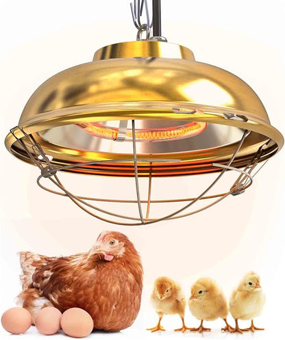 300 Watt Chicken Coop Heater, Professional Heat Lamp for Chickens, Chicks, Rabbit or Ducklings, Full Aluminum Alloy & Waterproof Heat Lamp for Chicken Coops