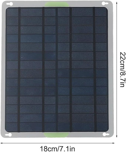 20W Solar Heater For Chicken Coop Monocrystalline Solar Panel Heater With Dual USB Output Battery, Portable Outdoor Heating And Charging Kit For Winter Camping, RV, Hiking, And Pet House Warmth、(20W)