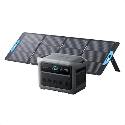 Anker SOLIX C1000 Gen 2 Portable Power Station with 200W Solar Panel, 2,000W (Peak 3,000W) Solar Generator, Full Charge in 49 Min, 1,024Wh LiFePO4 Battery for Home Backup, Power Outages, and Camping