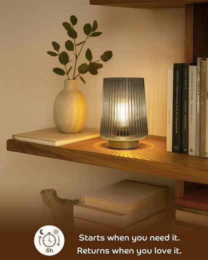 Battery Operated Lamp with Timer, Small Cozy Table Lamp