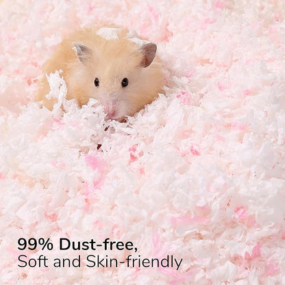 99% Dust-Free Soft Natural Paper Bedding with Odor Control, for Hamsters, Guinea Pigs,Rabbits, Chinchillas, Rats, Mice, Gerbils, Bunniess, Rodents, Small Animals - 36 Liters (Pure White)