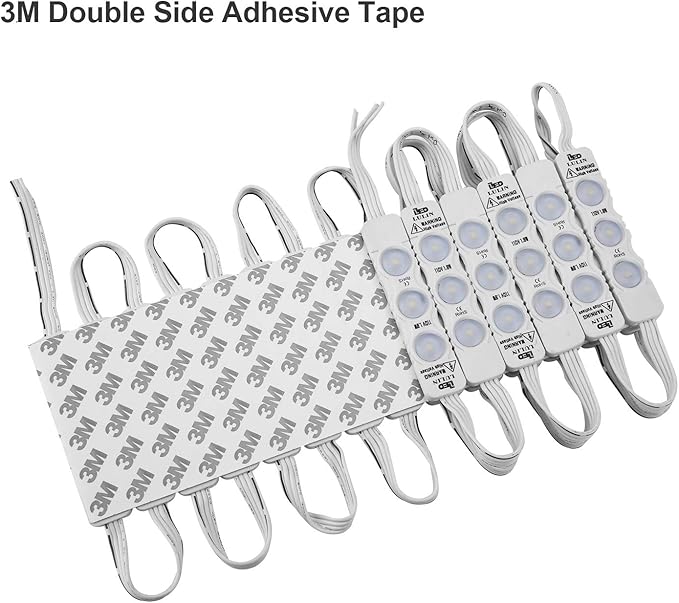 Lulin Upgraded 100PCS Led Module Strip Lights White, 54ft AC110V SMD 3 LED