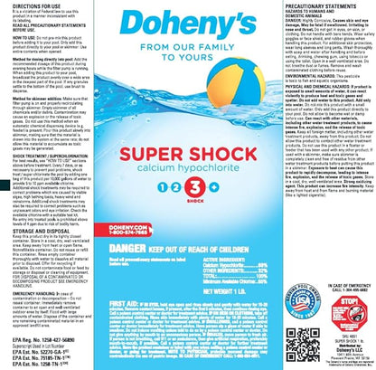 Doheny's Super Pool Shock 12 x 1 Lb Bags