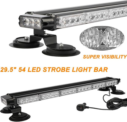 ASPL 29.5" 54 LED Strobe Light Bar Double Side Flashing High Intensity