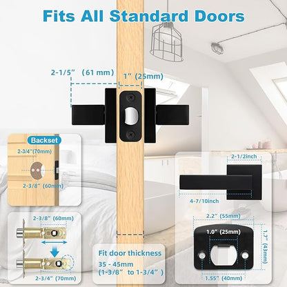 Estmoon 4 Pack Passage Door Knobs