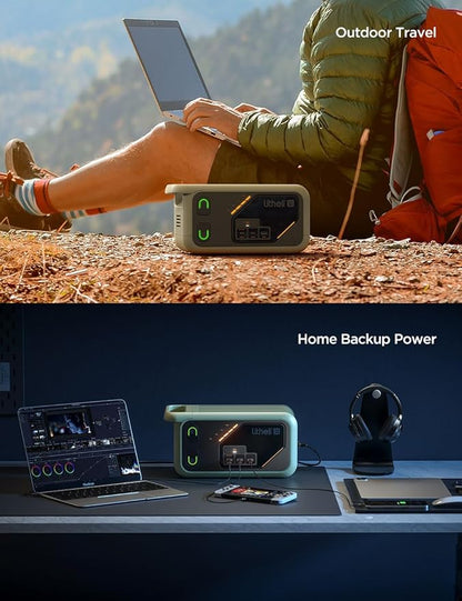 Litheli Portable Power Station 300SE, 255Wh with 100W USB-C Input/Output, 110V Pure Sine Wave AC Outlet, Solar Generator for Camping, Travel, Outdoors, Emergency, LED Display