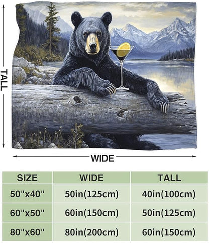 Tijuboni Bear Cabin Throw Blanket Bear Gifts for Girls Boys Women Men Kids Adults Soft Flannel Fleece Blanket for Couch Sofa Bed Home Decor 40"x50"