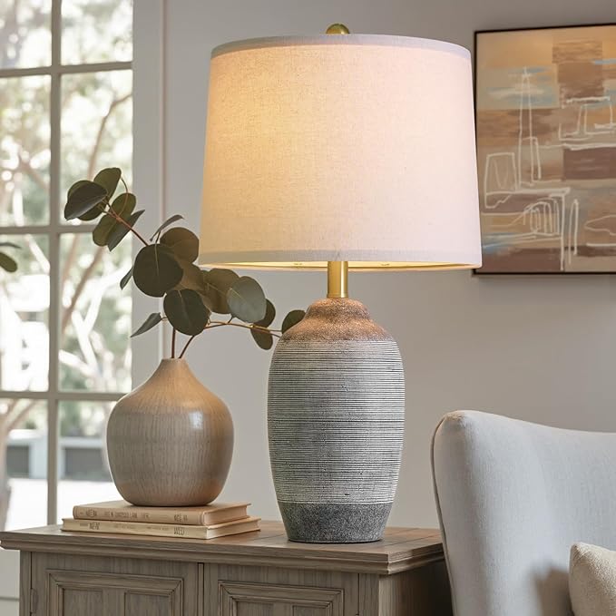 24.5" Vintage Ceramic Table Lamp