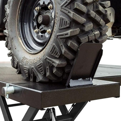 Black Widow Air Over Hydraulic UTV ATV Lift Table 2,500 lb. Maximum Capacity 60" Wide with Side Extensions