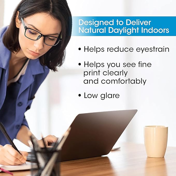 OttLite Slimline LED Desk Lamp – Touch Activated Controls, 3 Brightness Settings