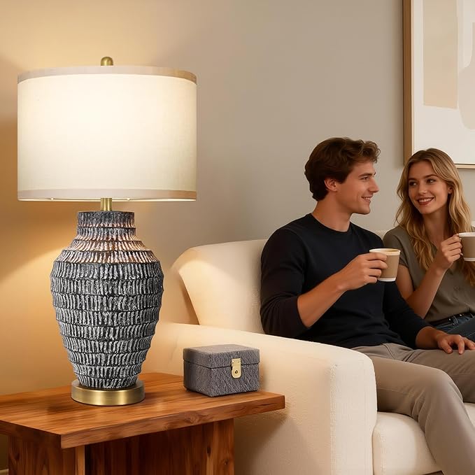28”H Big Rustic Table Lamp