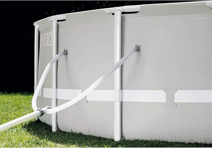 INTEX 26755EH Prism Frame Premium Above Ground Swimming Pool Set: 20ft x 52in – Includes 1500 GPH Cartridge Filter Pump – Removable Ladder – Pool Cover – Ground Cloth
