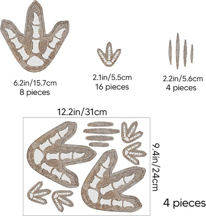 Glow in The Dark Dinosaur Footprints Wall Decals, Peel and Stick Cute Dino Track Stickers for Kids, Removable Dinosaur Wall Stickers for Baby Nursery Bedroom