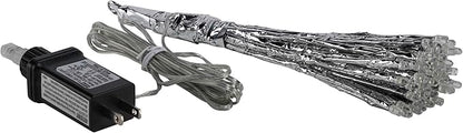 Alpine Corporation 10"H Indoor Christmas Snowflake Ornament with Multi-Colored LED Lights, Silver , Christmas Decoration