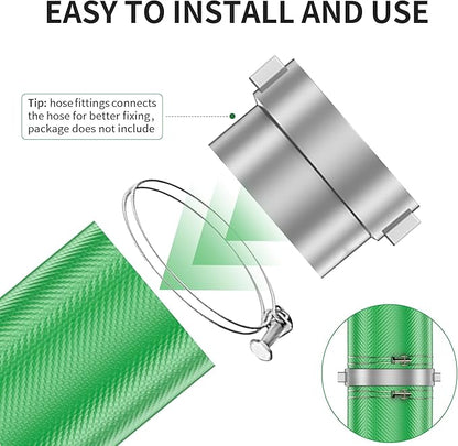 1.5" x 100' Pool Backwash Hose: Pool Drain Hose, Sump Pump Hose with Heavy-Duty 3-Layer, Lightweight, Kink-Resistant for Pool Drain, Irrigation