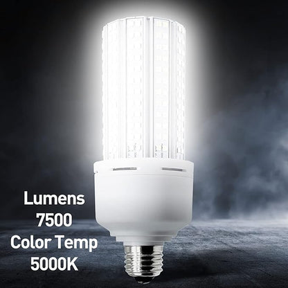 2 Pack LED Corn Light 600W Equivalent LED Corn Bulb 7500 Lumen 60W Large Area