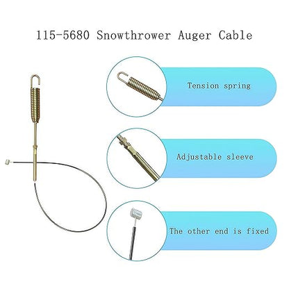 115-5680 Auger Cable Replacement for Toro 106-4599 1155680 Snowblower/Snow Thrower 38595 38611 38620 38630 38640