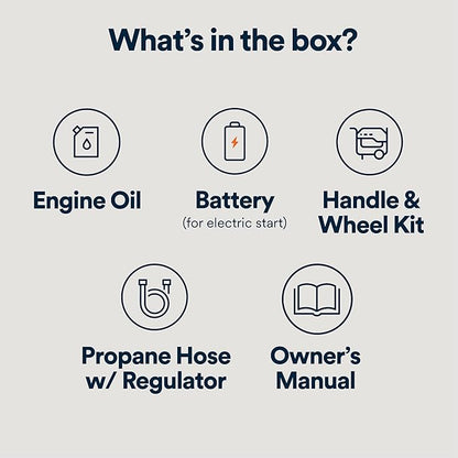Generac 12,500 Starting Watt Tri-Fuel Portable Generator - Electric Start - Gas, Propane or Natural Gas - Home Backup, Jobsite, or RV - Quiet Operation - Long Runtime - 49-State Compliant